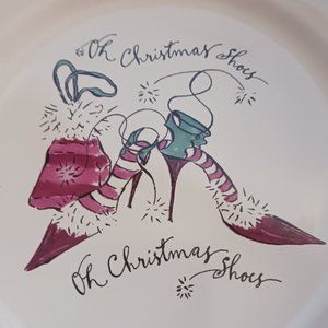 Excellent Condition Original Boxed 4 Rosanna Holiday Shoes Salad Plates